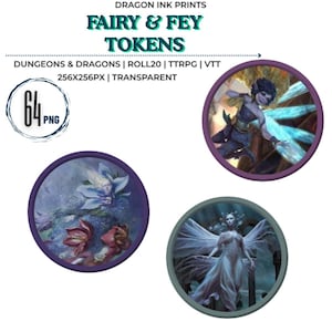 64 DnD-fe- och fe-marker [VTT, DnD, Roll20, TTRPG]