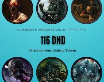116 DnD Miscellaneous Undead Tokens [VTT, DnD, Roll20, TTRPG]