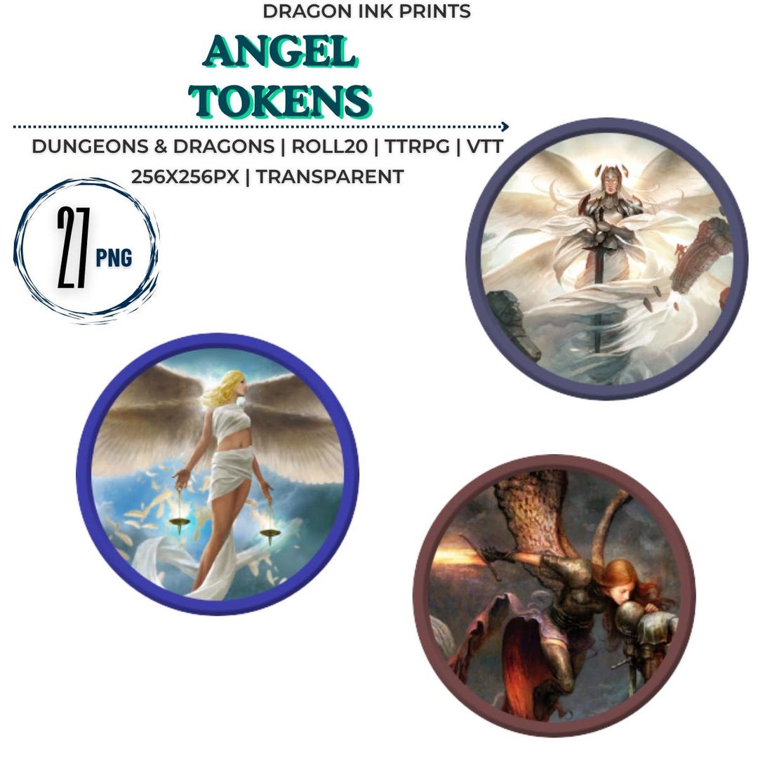 27 Dnd Angel Tokens [VTT, Dnd, Roll20, TTRPG] - Etsy