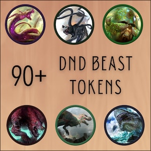 98 DnD Beast Creature Tokens