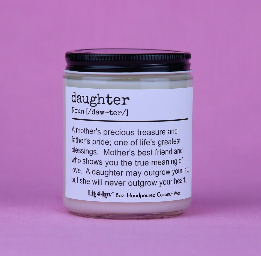 Daughter Definition Candle Gift for Daughter Gift for Family Etsy