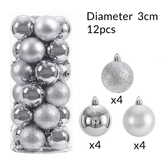  Toddmomy 12Pcs Shatterproof Clear Christmas Ball Ornaments  Iridescent Christmas Balls Christmas Tree Baubles for Xmas Party Wedding  Decorations, 4cm : Home & Kitchen