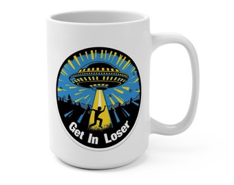 Taza de café OVNI: Regalo divertido de abducción extraterrestre para amantes del espacio