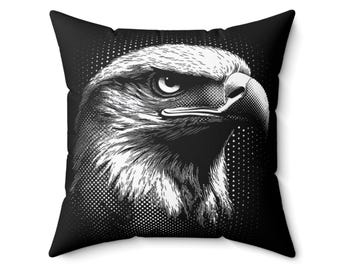 Eagle Pillow: Spun Polyester Animal Print Cushion