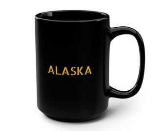 Taza de café de Alaska de 15 oz: regalo de orgullo estatal de EE. UU.