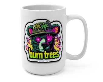 Grappige marihuanabeer 15 oz mok | Stoner-koffiekopje