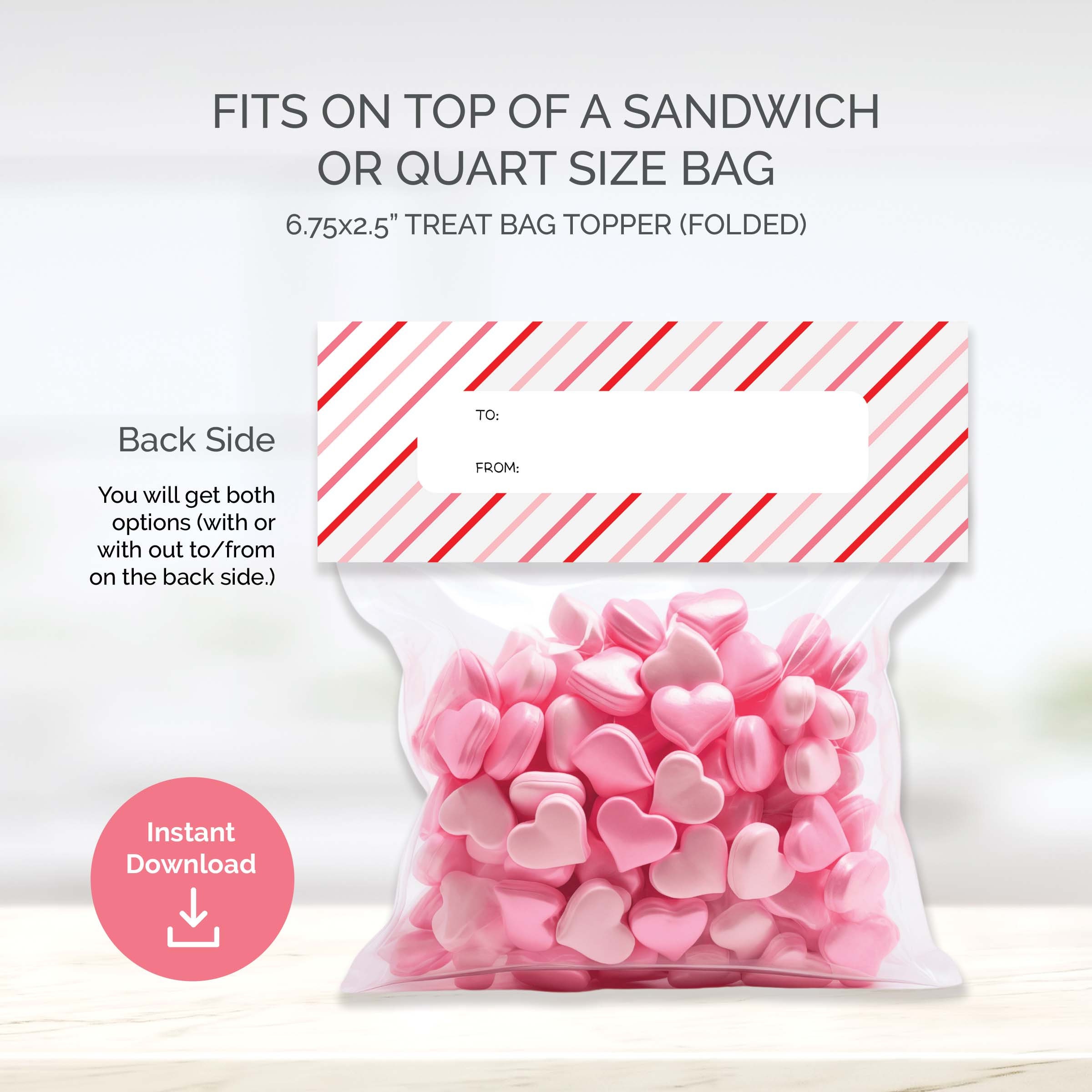 Valentines Treat Bag Topper Classroom Valentines Day Cookie Bag Topper ...
