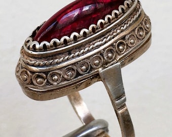 Vintage Sterling Silver Ring, Soviet Silver Ring 875, Ring