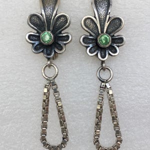 Vintage Earrings Sterling Silver 925 USSR Flower Blossom. Women&#39;s Jewelry 5.05g, Gift for Her
