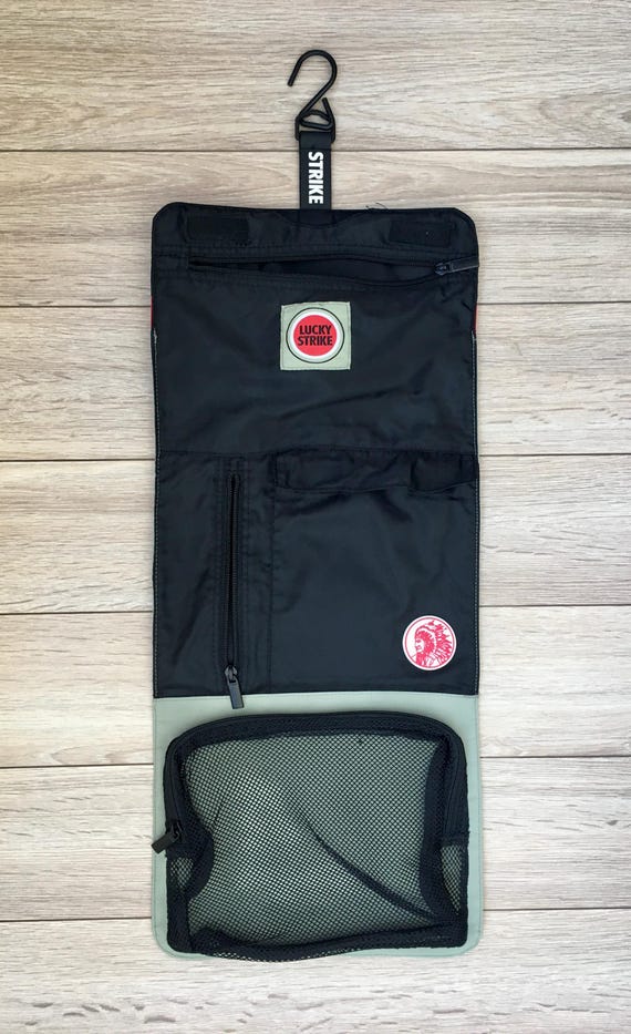 非売品！LUCKY STRIKE ドラムバッグ Vintage Lucky Strike Hanging Travel Toiletry Bag - Etsy