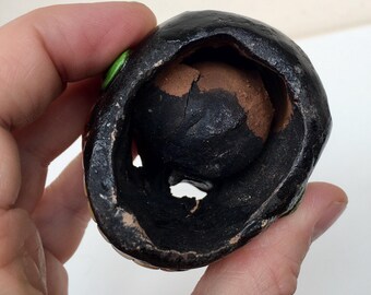 アステカ - マヤの死の笛、手作りのカラフルなメキシコ陶器の文化楽器