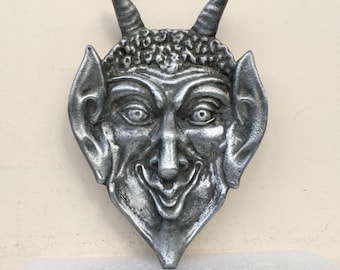 Vintage Ashtray Head Mephistopheles Satan Devil Lucifer Satyr Damn Faun Halloween gift  Home Deco
