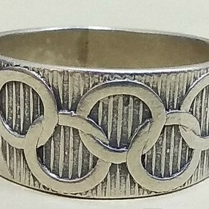 Vintage Sterling Silver Ring, Participant Tokyo OLYMPIC GAMES 1964th  Size 10 (19.75 mm), Vintage Jewelry, Silver 875 USSR