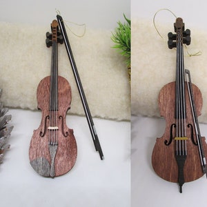 Viool \ altviool \ cello muziekinstrument kerstversieringen, digitale SVG-bestanden voor lasersnijden; Direct downloaden