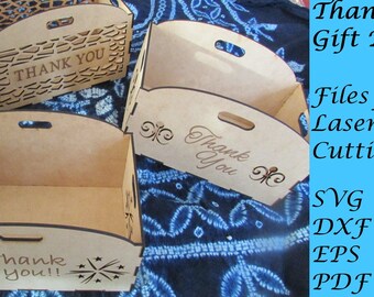 Thank You Gift Box SVG Files – Laser Cut Templates (Digital Download)