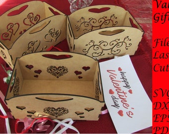 Valentine Gift Box SVG Files – Laser Cut Templates (Digital Download)