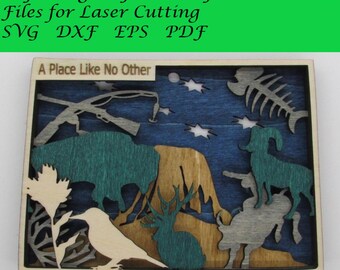 Wyoming Layered Map / Ornament; Digital SVG Files for Laser Cutting; Instant Download
