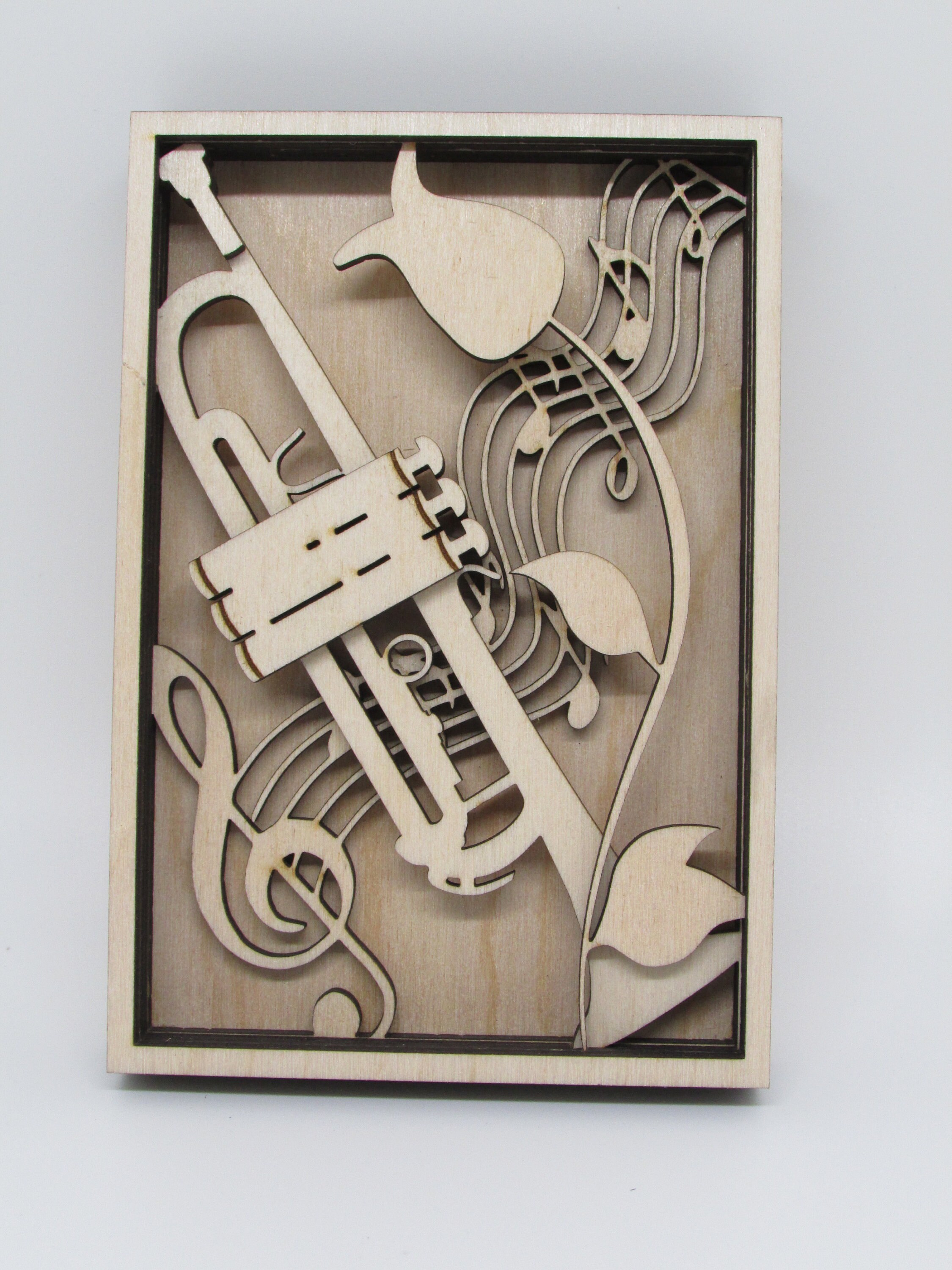 Trumpet Musical Instrument Digital SVG File for Laser Cutting, Instant ...