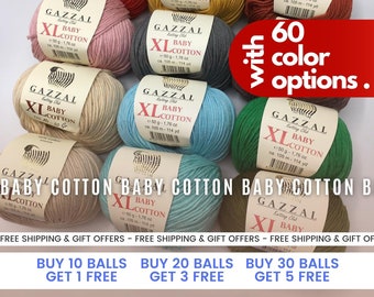 Soft Baby Cotton Knitting Yarn - Crafting for Clothes - Cardigans - Shawls | Amigurumi Toy Yarn |Crochet Yarn Christmas Ornaments Crafting