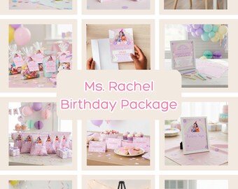 Bearbeitbares Ms. Rachel Geburtstagsparty Bundle (Digitaler Download)