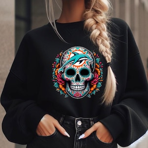 Miami dolphins discount skull hoodie