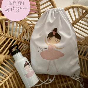 Sac en PE personnalisé, sac de ballet à cordon, joli sac à dos, sac de ballet après l'école, rentrée des classes, fournitures scolaires, ballerine