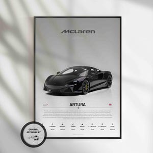 McLaren Artura 2022, Hypercar, Car Poster, Fast & Furious Poster, Super Car, Sportscar, Wall Art, Wall Decor, Wall Poster, Print Poster