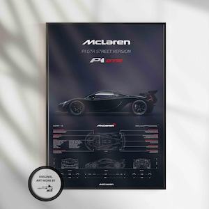 McLaren P1 2013 Street, Hypercar, Car Poster, Fast & Furious Poster, Super Car, Sportscar, Wall Art, Wall Decor, Wall Poster, Print Poster