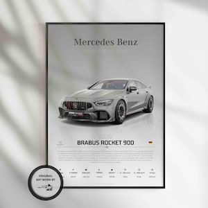 Mercedes Benz Brabus Rocket 900, Car Poster, Fast & Furious Poster, Super Car, Sportscar, Wall Art, Wall Decor, Wall Poster, Print Poster
