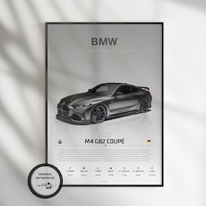 BMW M4 Competition G82 2020, Car Poster, Fast & Furious Poster, Super Car, Sportscar, Wall Art, Wall Decor, Wall Poster, Print Poster
