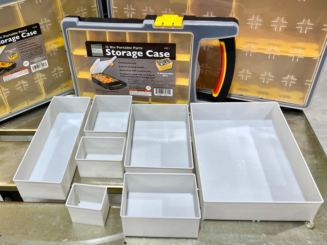 Small parts bins for Harbor Freight parts storage case (#93928) by tinicuro, Download free STL model