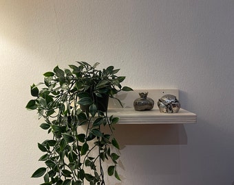 Minimal Plywood Floating Shelf - Unique Modern House Decor Shelf, Plant Holder, Candle Holder Shelf