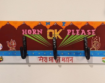 Handcrafted |  Jacket Hanger - Truck Art