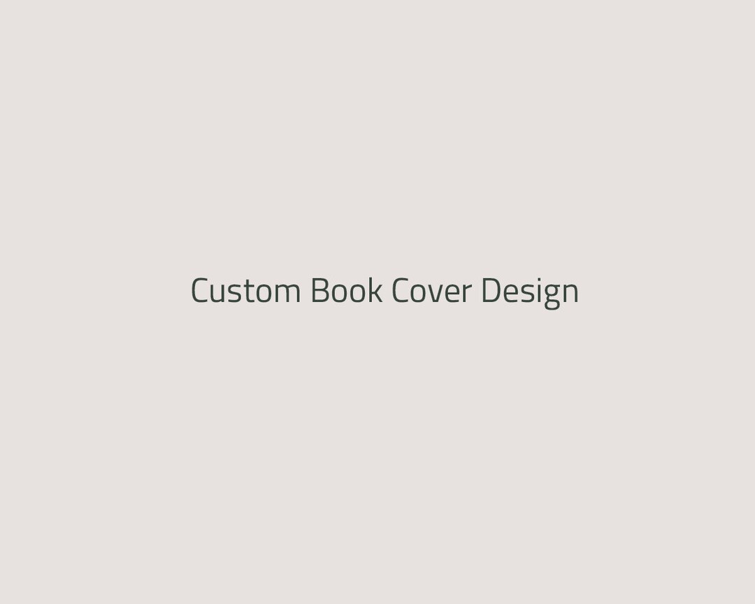 Custom Book Cover Design Exclusive Addons for Predesigned Etsy