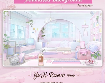 Y2K Room - Pink | UPDATE Christmas Items | Animated Vtuber Background | Vtuber Assets | cozy | handmade