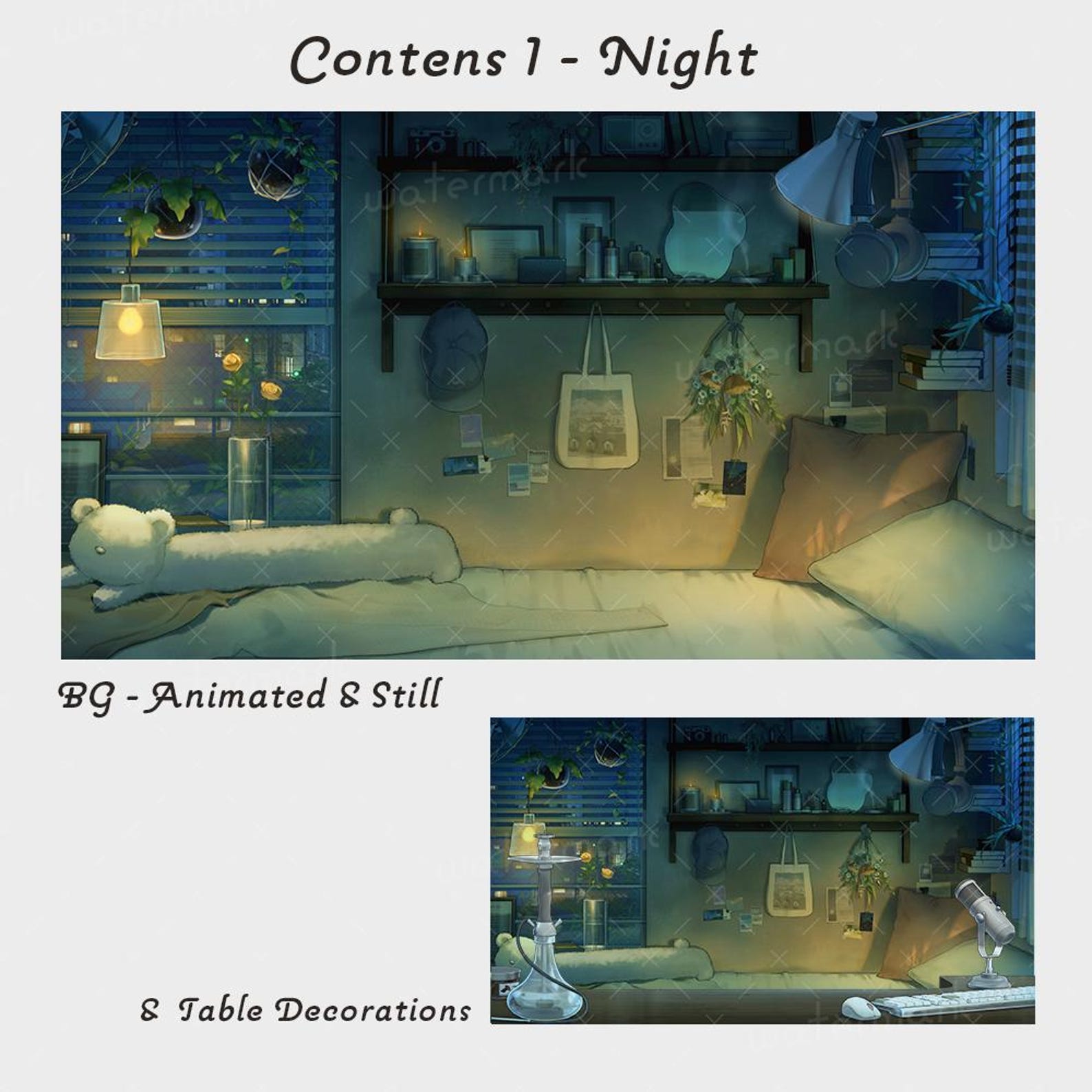 Chill City Haven | Animated Vtuber Background | Vtuber Assets | cozy ...