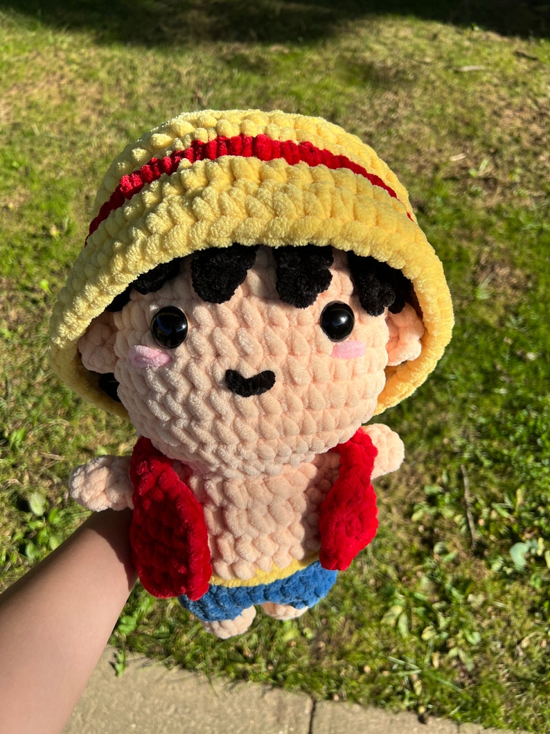 Jumbo One Piece Straw Hat Captain Plushie Monkey Luffy Etsy Canada
