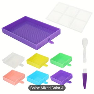  5 Pcs Large Diamond Painting Trays,Plastic Bead Sorting  Tray,Big Diamond Art Trays Kit Tools, Storage Containers Tray for  Rhinestone and Accessories(5 Trays,1 Spoon) : Arts, Crafts & Sewing