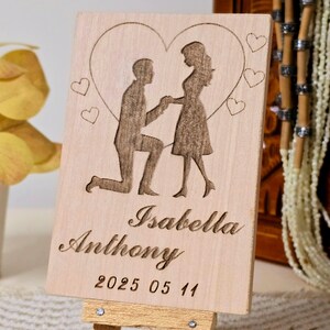 Personalisierte Laser gravierte Vorschlag Memory Holzkarte, besonderes Tagesgeschenk des Paares, Geschenke für Sie und Ihn, anpassbares Geschenk, Valentinstag