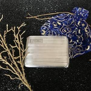RARE BIRKS Vintage Sterling Silver Cigarette Case Gold Colour Interior Unique Silver Retainer
