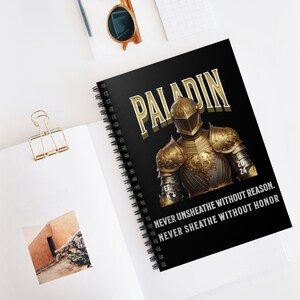 Campaign Journal & Character Notebook - Perfect Nerd Gift for Role Playing Games Enthusiasts - Paladin