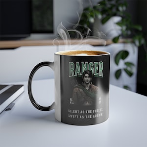 DND Ranger Color-Changing Mug | Dungeon Master Gift | Geeky Role Playing Coffee Cup 11oz