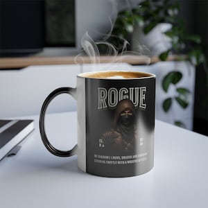 DND Rogue Color-Changing Mug | Dungeon Master Gift | Geeky Role Playing Coffee Cup 11oz