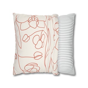 Abstract Floral Design Square Pillow Case (pillow not included)