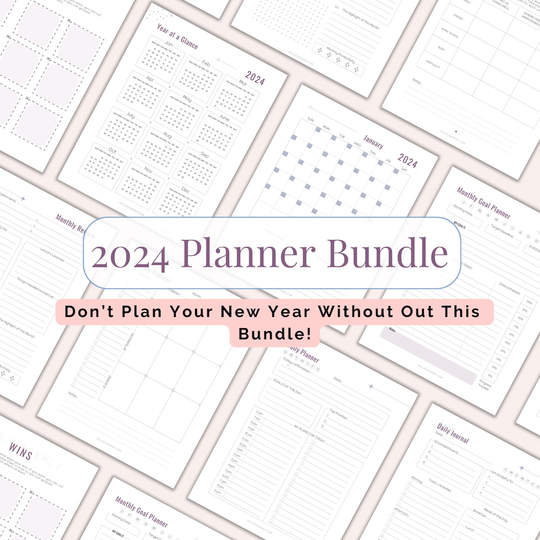 2024 Planner Bundle | Printable - Etsy