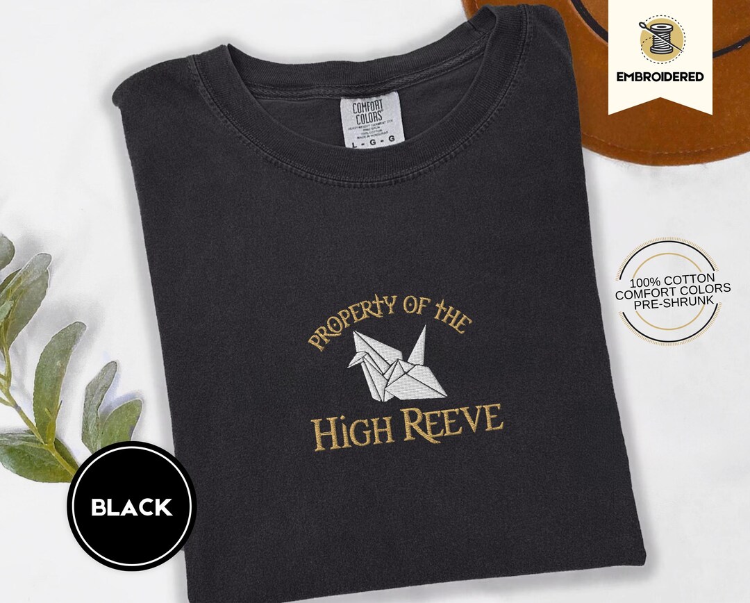 Manacled Shirt, Property of the High Reeve, Paper Crane Embroidered ...