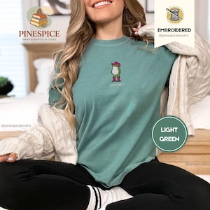 Dagnabbit Cowboy Frog Stickhemd, Pinkes Cowboystiefel-T-Shirt, Lustiges Comfort Colors Shirt Light Green