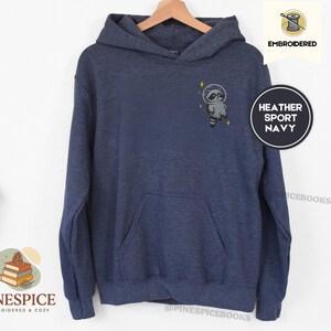 Space Raccoon Hoodie, Chaotic Cute Embroidered Gift, Gildan 18500