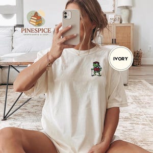 Golf Frog T-Shirt, Funny Embroidered Comfort Colors 1717, Cute Animal Golfer Tee, Whimsical Frog Shirt, Golf Lover Gift