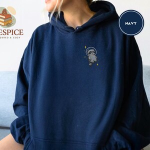 Space Raccoon Hoodie, Chaotic Cute Embroidered Gift, Gildan 18500